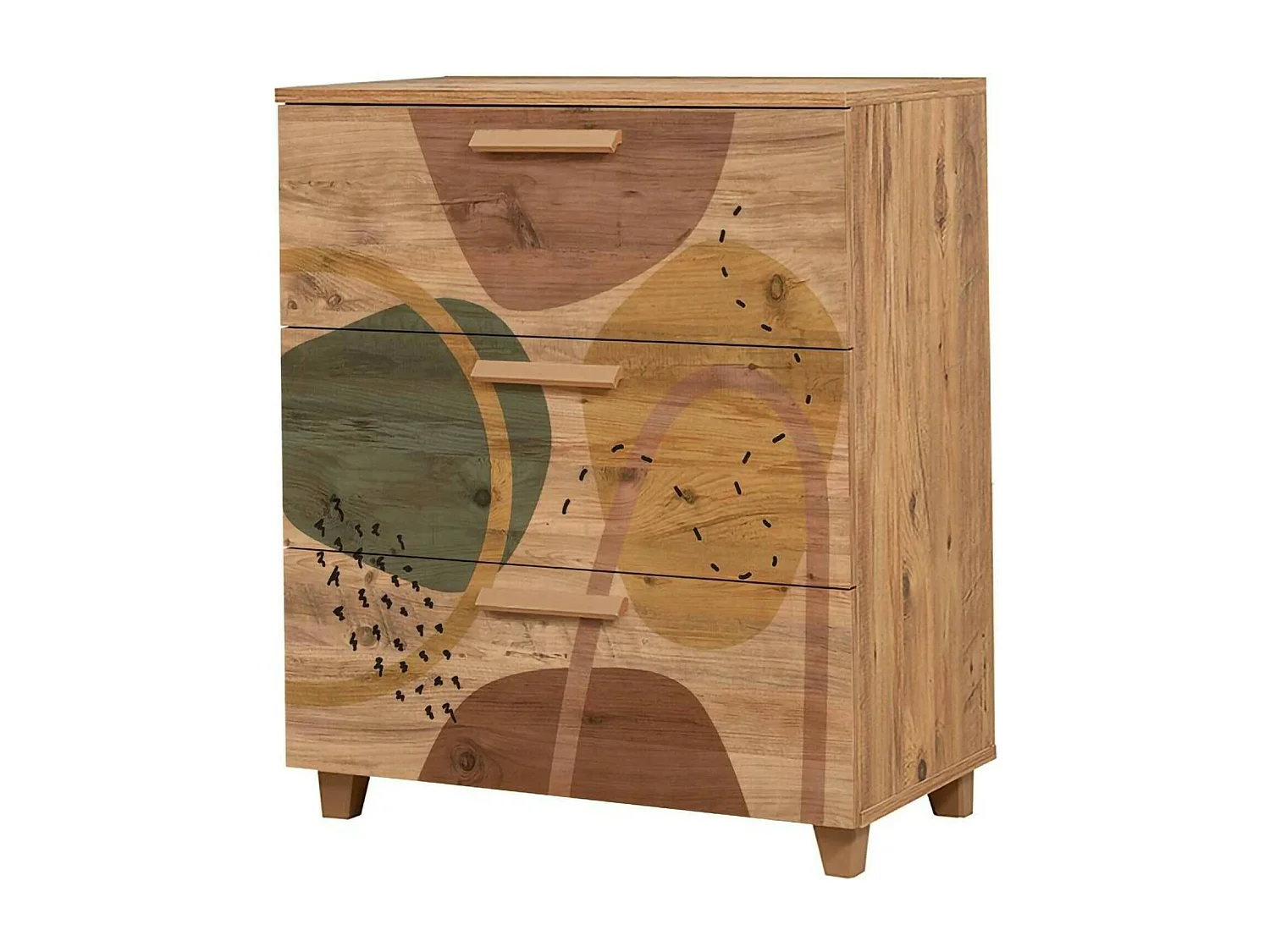 Dpetruzz ladekast, SettiMultifunctionele Mino, Slaapkamer Ladekast, Ladekast, 80x43h95 cm, Eiken