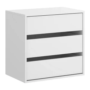 Dmuzz ladekast, Wekelijkse lade voor kledingkastinterieur, Slaapkamerdressoir met 3 laden, 60x40h60 cm, Wit Dmuzz ladekast, Wekelijkse lade voor kledingkastinterieur, Slaapkamerdressoir met 3 laden, 60x40h60 cm, Wit