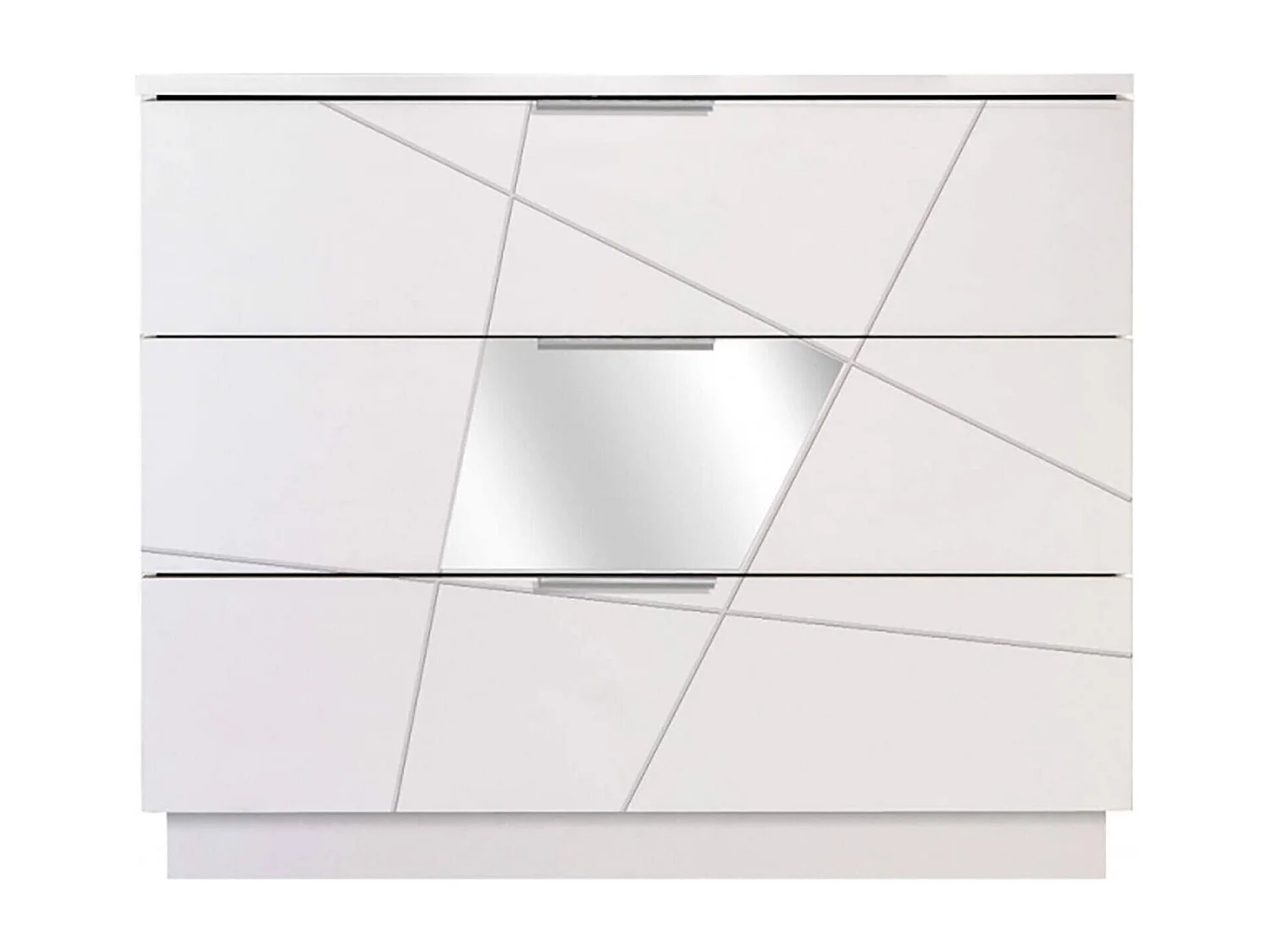 Dmccollu ladekast, Multifunctionele ladekast, Slaapkamerdressoir, Kast met laden, Made in Italy, 104x45 h85 cm, Wit