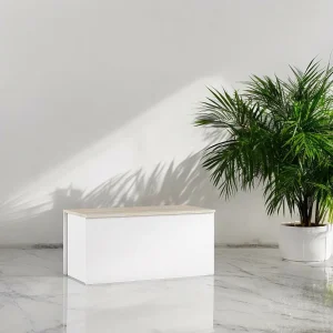 Dmora Kist Miltonia 45x90x45 cm Wit Soft Close, Draagvermogen 40 kg, Gevernist Hout, Made in Italy Dmora Kist Miltonia 45x90x45 cm Wit Soft Close, Draagvermogen 40 kg, Gevernist Hout, Made in Italy