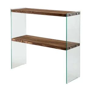 Dacell Console, Multifunctionele Tafel, Steunkast, Gangbureau, 90x30h80 cm, Walnoot Dacell Console, Multifunctionele Tafel, Steunkast, Gangbureau, 90x30h80 cm, Walnoot