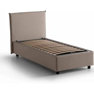 Talamo Italia 1-persoonsbed "Candida" Grijs, Afneemb. Bekleding Opbergruimte, Matras 80×190 cm Made in Italy Talamo Italia 1-persoonsbed "Candida" Grijs, Afneemb. Bekleding Opbergruimte, Matras 80×190 cm Made in Italy