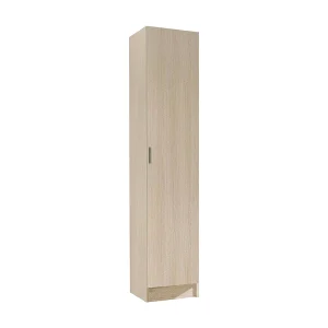 Dmora Multifunctionele Kast 1 Deur Clearwater 37×180 cm Bruin Eiken 3 Planken, Klapdeur
