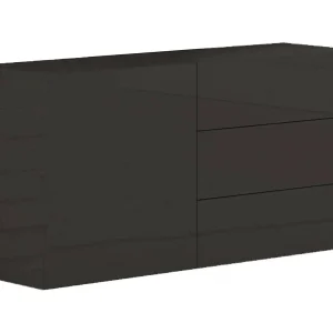 Dcomuzz dressoir, Keukendressoir met 1 deur en 3 laden, Woonkamerbuffet, Keukendressoir, 100% Made in Italy, 110x40h35 cm, Glanzend Antraciet Dcomuzz dressoir, Keukendressoir met 1 deur en 3 laden, Woonkamerbuffet, Keukendressoir, 100% Made in Italy, 110x40h35 cm, Glanzend Antraciet