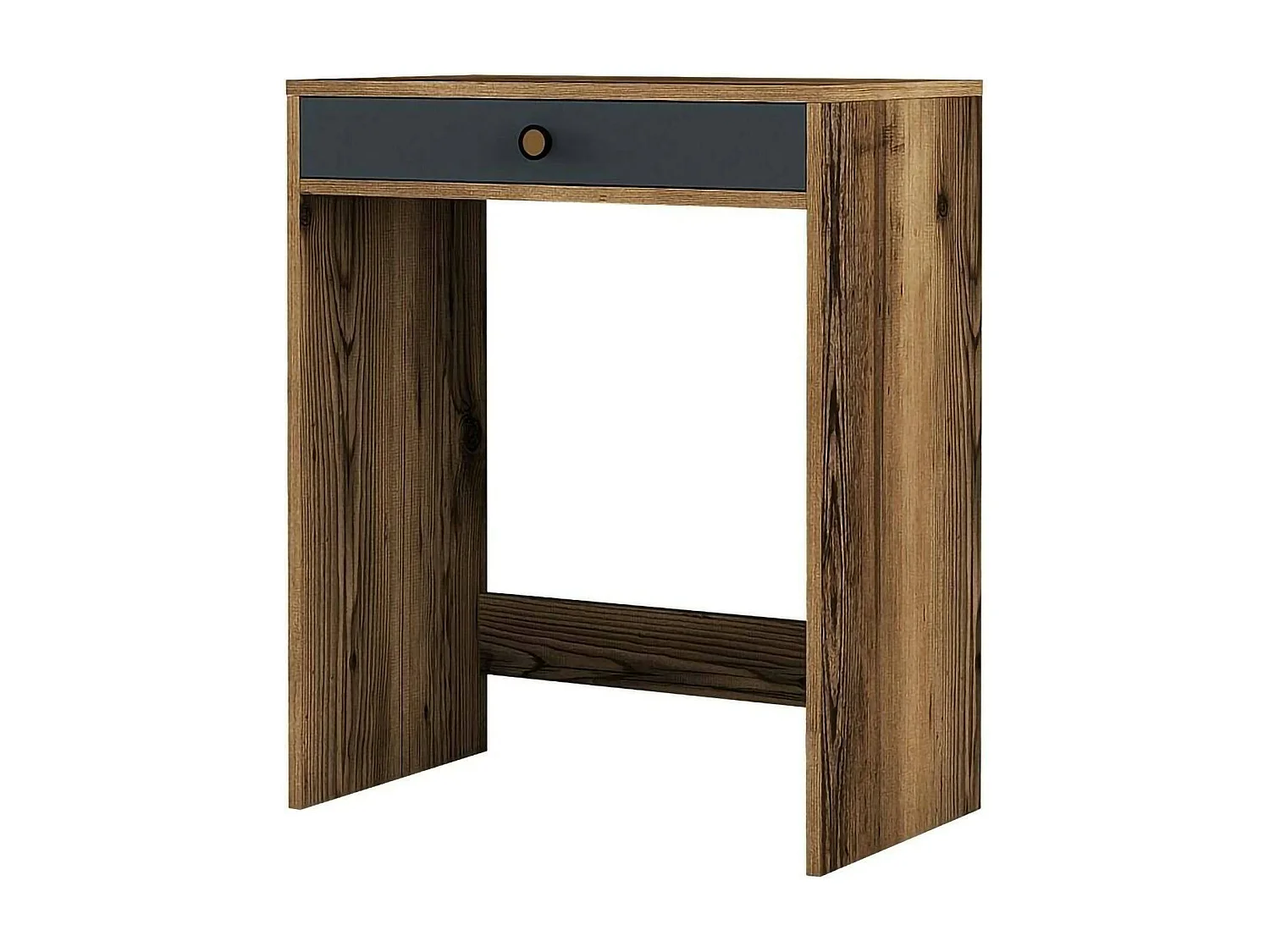 Dpillo console, Multifunctionele tafel, Steunkast, Gangbureau, 70x85h40 cm, Walnoot en Antraciet