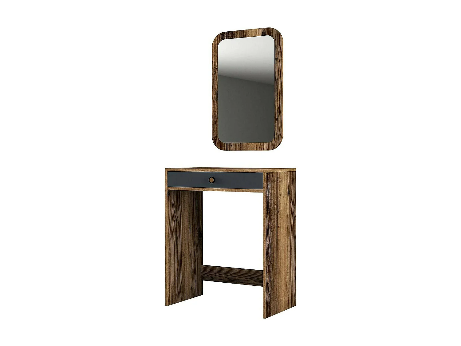 Dplacch Console, Multifunctionele Tafel, Steunkast, Gang Bureau, 70x85h40 cm, Walnoot en Antraciet