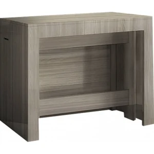 Dguigo uitschuifbare console, Uitschuifbare console tot 12 zitplaatsen, Tafel met verlenghouders, 100% Made in Italy, 51/300x90h77 cm, Pearl iep Dguigo uitschuifbare console, Uitschuifbare console tot 12 zitplaatsen, Tafel met verlenghouders, 100% Made in Italy, 51/300x90h77 cm, Pearl iep