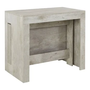 Dguigo uitschuifbare console, Uitschuifbare console tot 12 zitplaatsen, Tafel met verlenghouders, 100% Made in Italy, 51/300x90h77 cm, Cement Dguigo uitschuifbare console, Uitschuifbare console tot 12 zitplaatsen, Tafel met verlenghouders, 100% Made in Italy, 51/300x90h77 cm, Cement