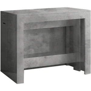 Dguigo uitschuifbare console, Uitschuifbare console tot 12 zitplaatsen, Tafel met verlenghouders, 100% Made in Italy, 51/300x90h77 cm, Grijs marmer Dguigo uitschuifbare console, Uitschuifbare console tot 12 zitplaatsen, Tafel met verlenghouders, 100% Made in Italy, 51/300x90h77 cm, Grijs marmer