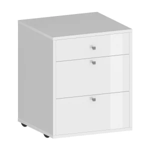 Ddariv Ladekast, Slaapkamer Ladekast, Set met 3 Laden, 47x45h61 cm, Wit