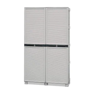 Dbeghett buitenkast, multifunctioneel kast, waskast,Buitenkast, 100% Made in Italy, Lichtgrijs, 100x39h172 cm