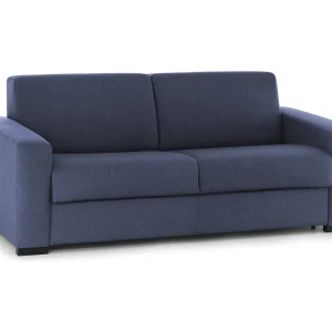 Dpalett vaste bank, 2-zitsbank, 100% Made in Italy, Woonkamerbank in gewatteerde stof, met standaard armleuningen, 180x95h90 cm, Blauw Dpalett vaste bank, 2-zitsbank, 100% Made in Italy, Woonkamerbank in gewatteerde stof, met standaard armleuningen, 180x95h90 cm, Blauw