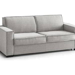 Dauder vaste bank, 2-zitsbank, 100% Made in Italy, Woonkamerbank in stof, met slanke armleuningen, 160x95h90 cm, Grijs Dauder vaste bank, 2-zitsbank, 100% Made in Italy, Woonkamerbank in stof, met slanke armleuningen, 160x95h90 cm, Grijs