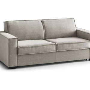 Dgozz vaste bank, Grote 2-zitsbank, 100% Made in Italy, Woonkamerbank in stof, met standaard armleuningen, Cm 200x95h90, Taupe Dgozz vaste bank, Grote 2-zitsbank, 100% Made in Italy, Woonkamerbank in stof, met standaard armleuningen, Cm 200x95h90, Taupe