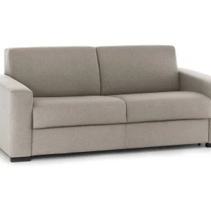 Dgrabb vaste bank, 3-zitsbank, 100% Made in Italy, Woonkamerbank, in gewatteerde stof, met slanke armleuningen, Cm 200x95h90, Taupe Dgrabb vaste bank, 3-zitsbank, 100% Made in Italy, Woonkamerbank, in gewatteerde stof, met slanke armleuningen, Cm 200x95h90, Taupe