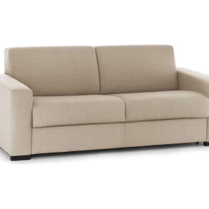 Dgrabb vaste bank, 3-zitsbank, 100% Made in Italy, Woonkamerbank, in gewatteerde stof, met slanke armleuningen, 200x95h90 cm, Beige Dgrabb vaste bank, 3-zitsbank, 100% Made in Italy, Woonkamerbank, in gewatteerde stof, met slanke armleuningen, 200x95h90 cm, Beige
