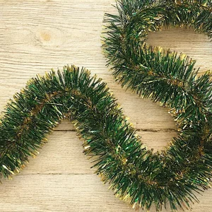 Kerstdecoratie Rolly, goudkleurige structuur, gemaakt in Italië, groen,
