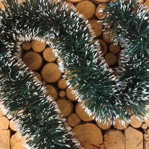 Kerstdecoratie Vipiteno, kleur structuur wit, gemaakt in Italië, groen,