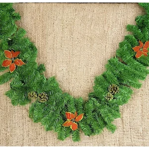 Kerstdecoratie Zollino, kleur rode structuur, gemaakt in Italië, groen, Kerstdecoratie Zollino, kleur rode structuur, gemaakt in Italië, groen,