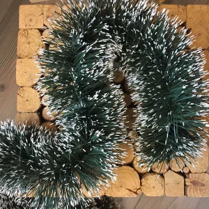 Kerstdecoratie Viu, structuurkleur wit, gemaakt in Italië, groen,