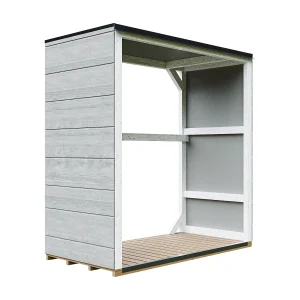 Buitenopslag voor brandhout – 1.14 m² / 75x153xH159 cm – M980-1-TUNDRA GREY Buitenopslag voor brandhout – 1.14 m² / 75x153xH159 cm – M980-1-TUNDRA GREY