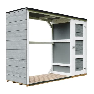 Buitenopslag voor brandhout – 75x217xH159 cm / 1.09+0.53 m² – M981 – CAVERN STEEL Buitenopslag voor brandhout – 75x217xH159 cm / 1.09+0.53 m² – M981 – CAVERN STEEL