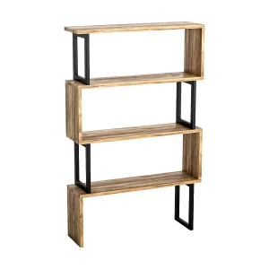 Dpoliti Boekenkast, Kantoorplank, Boekenkast, Bibliotheek, 80x22h128 cm, Walnoot