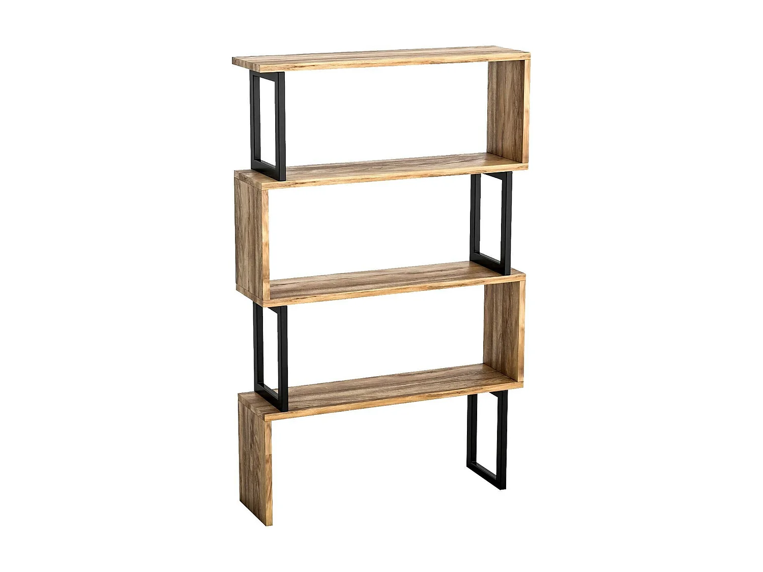 Dpoliti Boekenkast, Kantoorplank, Boekenkast, Bibliotheek, 80x22h128 cm, Walnoot