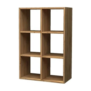 Dmanzar boekenkast, Kast met planken, Kantoorbibliotheek, 100% Made in Italy, Eikenhout, 60x25h90 cm