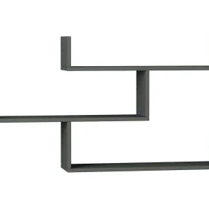 Dgaleazz-plank, plank, wandplank, multifunctionele rekken, 122x22h67 cm, antraciet Dgaleazz-plank, plank, wandplank, multifunctionele rekken, 122x22h67 cm, antraciet