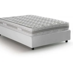 Dmalizi tweepersoonsbed, Opbergbed met stoffen bekleding, 100% Made in Italy, Opening aan de voorkant, inclusief matras van 120×200 cm, Wit Dmalizi tweepersoonsbed, Opbergbed met stoffen bekleding, 100% Made in Italy, Opening aan de voorkant, inclusief matras van 120×200 cm, Wit