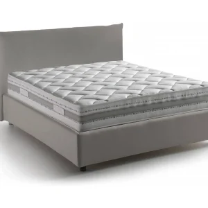 Talamo Italia Bed Anderhalf Persoons Grijs Beige Inclusief Matras, Afneembaar, Opbergvak Made in Italy Talamo Italia Bed Anderhalf Persoons Grijs Beige Inclusief Matras, Afneembaar, Opbergvak Made in Italy