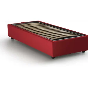 Dfazzin eenpersoonsbed, Opbergbed met stoffen bekleding, 100% Made in Italy, Opening aan de voorkant, geschikt voor matras van 90×190 cm, Rood Dfazzin eenpersoonsbed, Opbergbed met stoffen bekleding, 100% Made in Italy, Opening aan de voorkant, geschikt voor matras van 90×190 cm, Rood