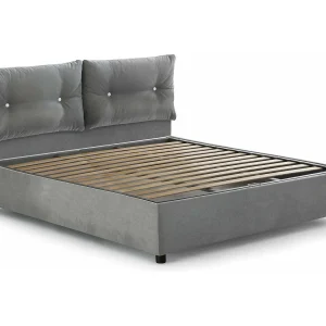 Dcit tweepersoonsbed, Opbergbed met stoffen bekleding, 100% Made in Italy, Opening aan de voorkant, geschikt voor matras 160×190 cm, Grijs Dcit tweepersoonsbed, Opbergbed met stoffen bekleding, 100% Made in Italy, Opening aan de voorkant, geschikt voor matras 160×190 cm, Grijs