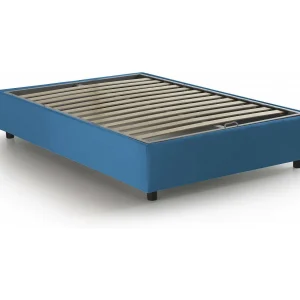 Talamo Italia Frans Bed Chloe Blauw Afneembare Hoes, Opbergruimte, Matrasmaat 140×200 cm Made in Italy
