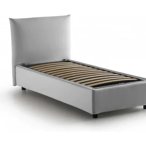 Talamo Italia Eenpersoonsbed Clarissa Wit, Afneembaar Met Opbergruimte, Matrasmaten 80×190 cm Made in Italy Talamo Italia Eenpersoonsbed Clarissa Wit, Afneembaar Met Opbergruimte, Matrasmaten 80×190 cm Made in Italy