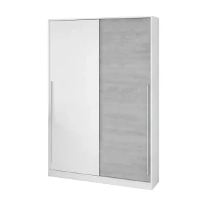 Dmora Kledingkast 2 Deuren Downey 50x200h cm Grijs 4 Planken Kledingroede, Kast Slaapkamer 2 Deuren Dmora Kledingkast 2 Deuren Downey 50x200h cm Grijs 4 Planken Kledingroede, Kast Slaapkamer 2 Deuren