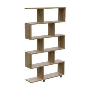 Dmarasch boekenkast, kantoorplank, boekenkast, bibliotheek, 90x20h156 cm, eik