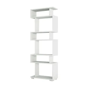 Dpeeter Boekenkast, Kantoorplank, Boekenkast, Bibliotheek, 60x20h165 cm, Wit Dpeeter Boekenkast, Kantoorplank, Boekenkast, Bibliotheek, 60x20h165 cm, Wit