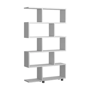 Dmarasch Boekenkast, Boekenplank, Boekenkast, Bibliotheek, 90x20h156 cm, Wit