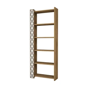 Destéve Boekenkast, Kantoorplank, Boekenkast, Bibliotheek, 65x24h170 cm, Walnoot en Wit Destéve Boekenkast, Kantoorplank, Boekenkast, Bibliotheek, 65x24h170 cm, Walnoot en Wit