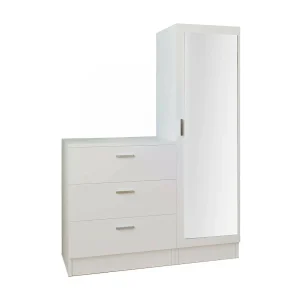 Dmarango entreekast, Hanger ingang, Atrium samenstelling, Multifunctionele opbergconsole, 60x47h72 cm, Wit