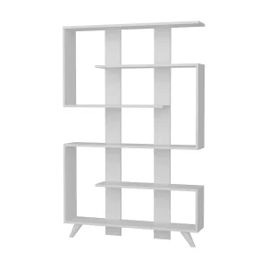 Dmandell Boekenkast, Kantoor Plank, Boekenkast, Bibliotheek, 120x20h162 cm, Wit