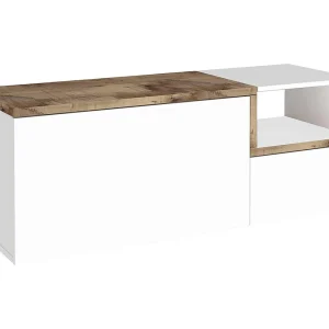 Ddarmia entreemeubilair, moderne multifunctionele entree, multifunctionele locker voor inkomhal, 100% Made in Italy, 120x40h54 cm, glanzend wit en esdoorn Ddarmia entreemeubilair, moderne multifunctionele entree, multifunctionele locker voor inkomhal, 100% Made in Italy, 120x40h54 cm, glanzend wit en esdoorn