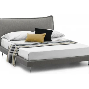 Dabbat tweepersoonsbed, Vast bed met stoffen bekleding en hoofdbord, 100% Made in Italy, Opening aan de voorkant, geschikt voor matras 160×190 cm, Grijs Dabbat tweepersoonsbed, Vast bed met stoffen bekleding en hoofdbord, 100% Made in Italy, Opening aan de voorkant, geschikt voor matras 160×190 cm, Grijs