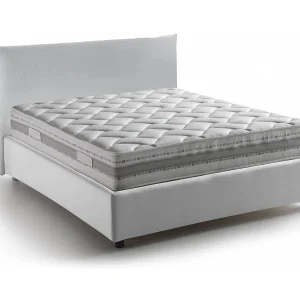 Dbranc tweepersoonsbed, opbergbed met stoffen bekleding, 100% Made in Italy, opening aan de voorkant, inclusief matras 120×190 cm, Wit Dbranc tweepersoonsbed, opbergbed met stoffen bekleding, 100% Made in Italy, opening aan de voorkant, inclusief matras 120×190 cm, Wit