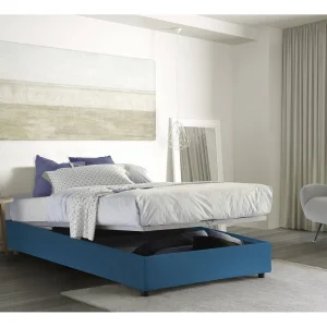 Dbard tweepersoonsbed, Opbergbed met stoffen bekleding, 100% Made in Italy, Opening aan de voorzijde, geschikt voor matras van 140×200 cm, Blauw Dbard tweepersoonsbed, Opbergbed met stoffen bekleding, 100% Made in Italy, Opening aan de voorzijde, geschikt voor matras van 140×200 cm, Blauw