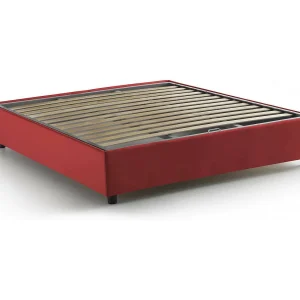 Dcistan tweepersoonsbed, Opbergbed met stoffen bekleding, 100% Made in Italy, Opening aan de voorkant, geschikt voor matras 160×190 cm, Rood Dcistan tweepersoonsbed, Opbergbed met stoffen bekleding, 100% Made in Italy, Opening aan de voorkant, geschikt voor matras 160×190 cm, Rood