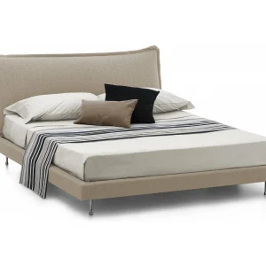 Dabbat tweepersoonsbed, Vast bed met stoffen bekleding en hoofdeinde, 100% Made in Italy, Opening aan de voorkant, geschikt voor matras 160×190 cm, Beige Dabbat tweepersoonsbed, Vast bed met stoffen bekleding en hoofdeinde, 100% Made in Italy, Opening aan de voorkant, geschikt voor matras 160×190 cm, Beige