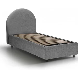 Daim eenpersoonsbed, Opbergbed met stoffen bekleding, 100% Made in Italy, Opening aan de voorzijde, geschikt voor matras 80×190 cm, Grijs Daim eenpersoonsbed, Opbergbed met stoffen bekleding, 100% Made in Italy, Opening aan de voorzijde, geschikt voor matras 80×190 cm, Grijs